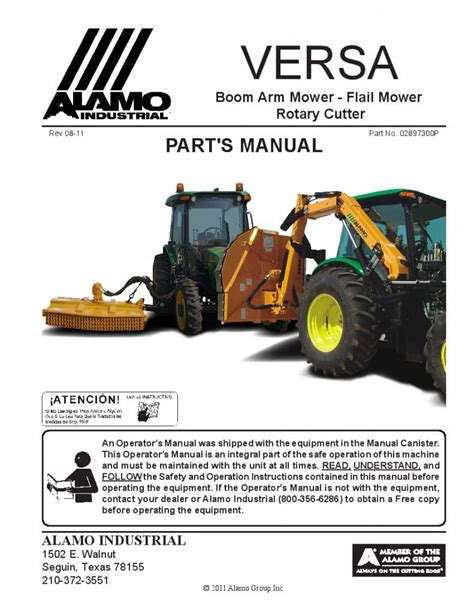 alamo versa tractor parts